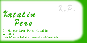 katalin pers business card